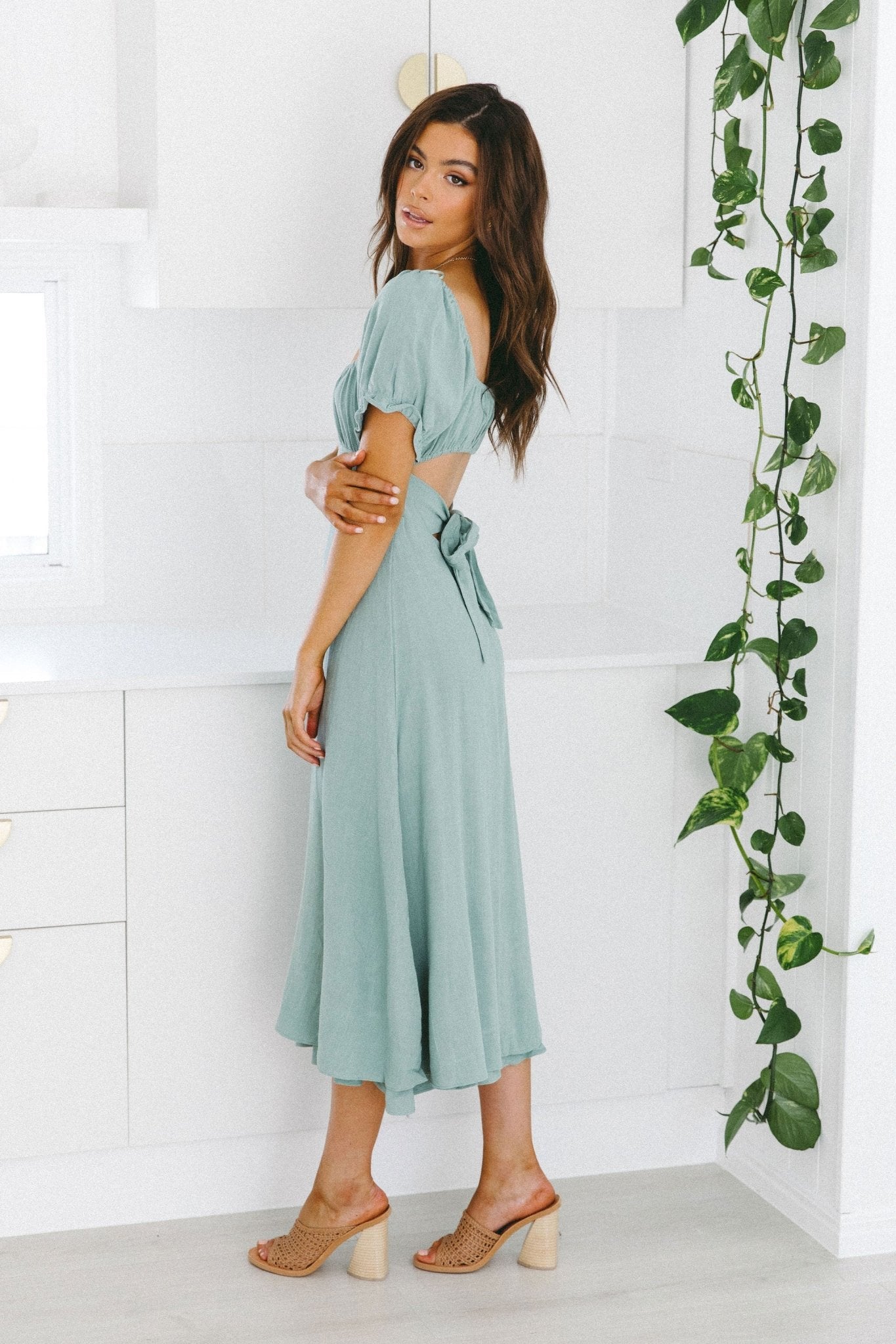 Taya Dress - Sage - Dresses | Style Struck