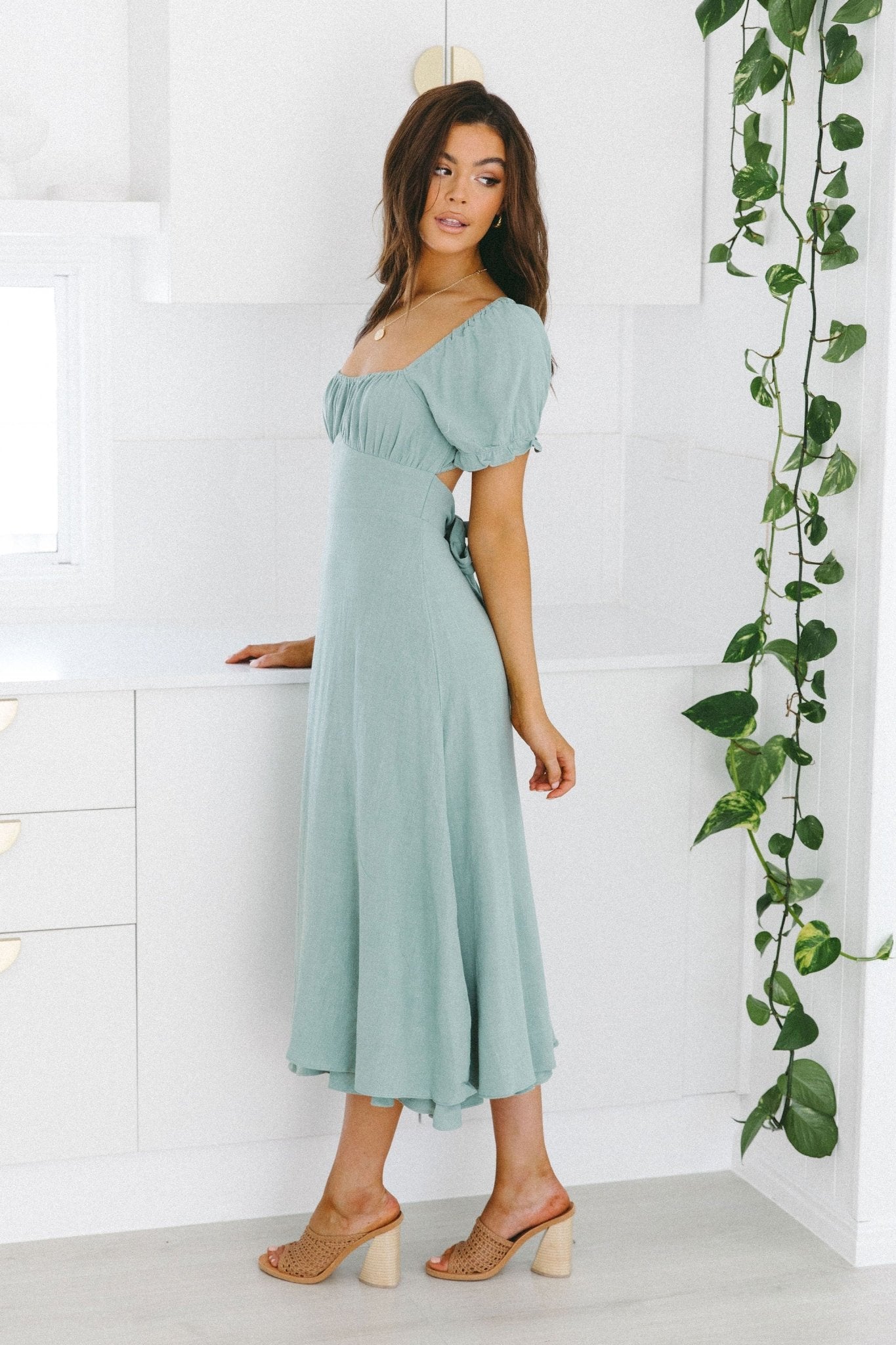 Taya Dress - Sage - Dresses | Style Struck