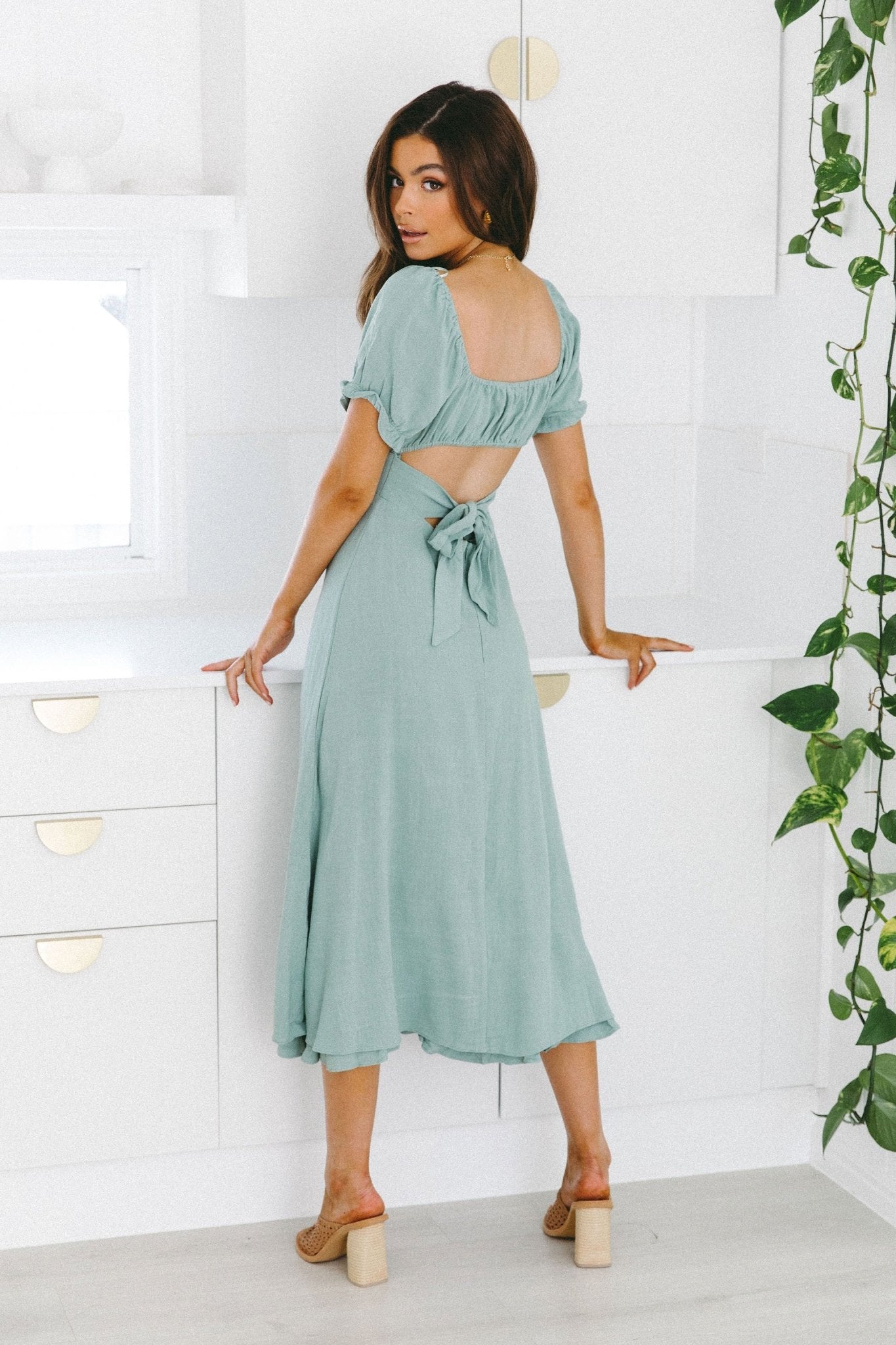 Taya Dress - Sage - Dresses | Style Struck