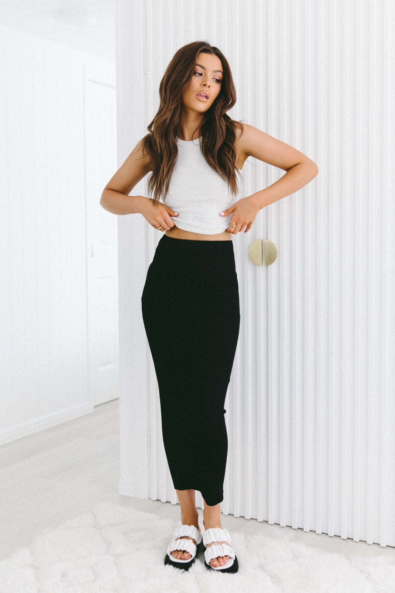 Tanner Tank Top - Grey - Top | Style Struck