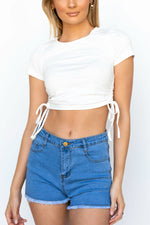 Milly Crop Tee - White