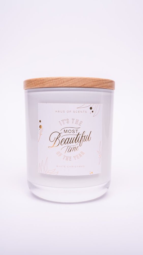 White Christmas Candle