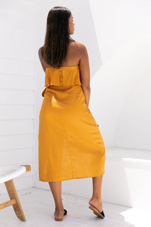 Reza Dress - Mustard - Dresses | Style Struck