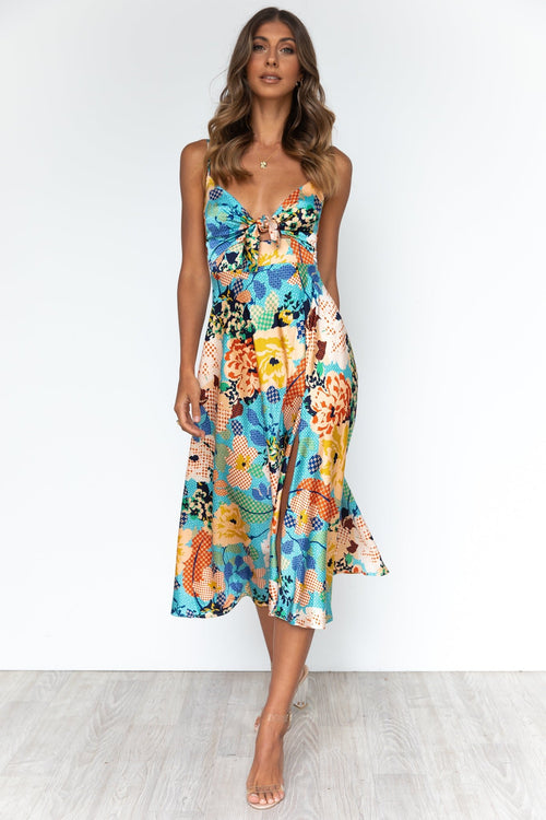 Zazu Dress - Floral/Aqua - Dresses | Style Struck