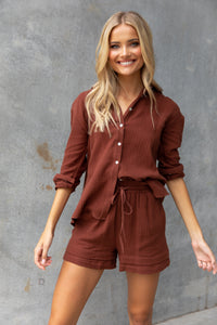 Esther Shorts - Chocolate