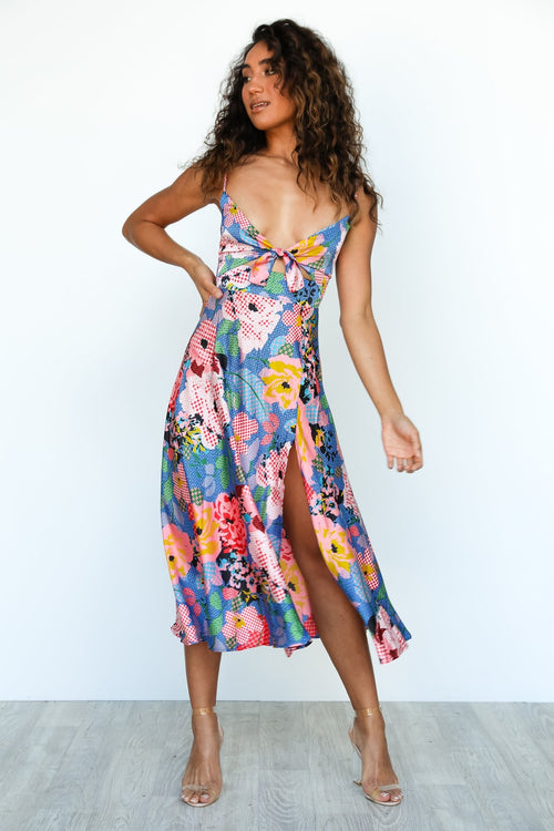 Zazu Dress - Floral/Blue - Dresses | Style Struck