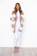 Carmen Cardigan - Beige/White