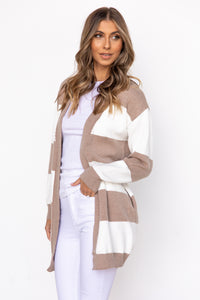 Carmen Cardigan - Beige/White