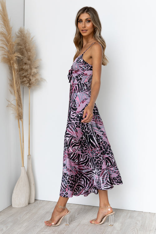 Zazu Dress - Animal/Purple - Dresses | Style Struck