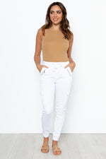 Remi Cargo Jeans - White