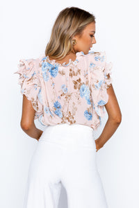Sublime Top - Pink/Blue Floral