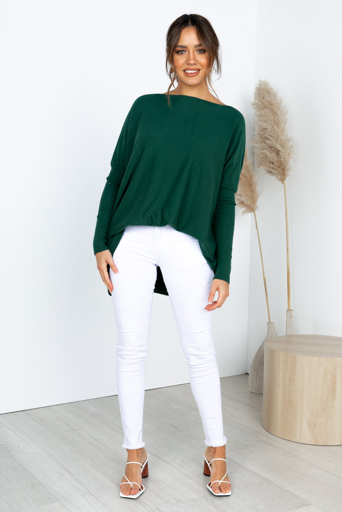 Larosa Knit -Emerald | Basic Tops Online