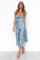 Zazu Dress - Aqua/Print