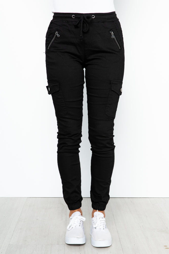 Remi Cargo Jeans - Black