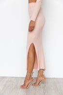 Vanna Knit Skirt - Blush