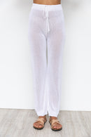 Gemini Knit Pants - White