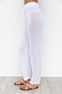 Gemini Knit Pants - White