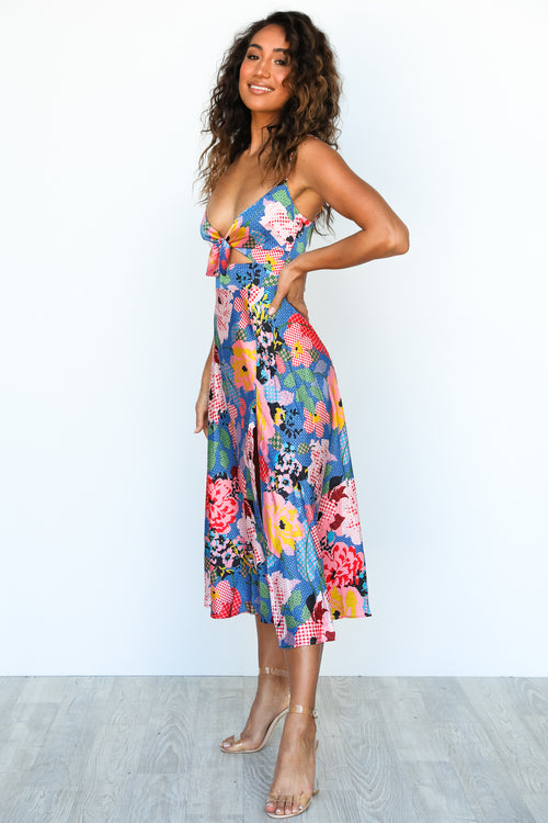 Zazu Dress - Floral/Blue - Dresses | Style Struck