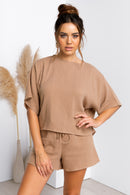 Theo Tee & Short Set - Tan