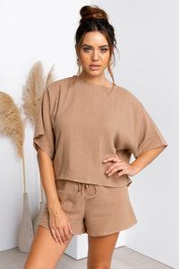 Theo Tee & Short Set - Tan