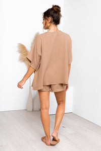 Theo Tee & Short Set - Tan