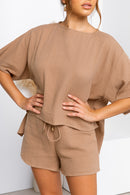 Theo Tee & Short Set - Tan