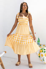 Jemima Dress - Yellow/Gingham