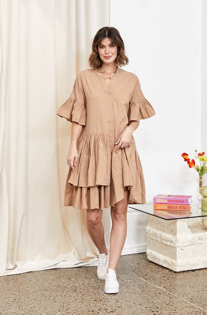 Connor Ress Connor Dress - Tan