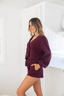 Holland Knit Set - Wine